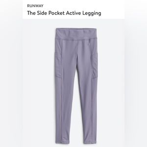 NWT Runway “The Side Pocket Active Legging.” Size M (youth 8/10).